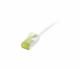 Patch cable RJ45, CAT6A 500Mhz, 2m, white, U/FTP, slimline round d=3.8mm, TPE/LSZH (Superflex), AWG32, with CAT7 raw cable, Synergy 21