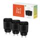 Avanca International BV HBPP-0205 Hombli smarte Steckdose EU, schwarz, 2+1 Promo Pack