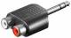 Goobay 11615 Audio-Adapter - Klinke 6,35 mm-Buchse (3-Pin, Stereo) > 2x Cinch-Buchse (Audio links/rechts)