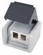 Telegärtner 100021370 H02000A0070 Housing AP, IP44,75x86x58 gray m.Mont use