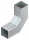 Niedax LUWD 60.100 vertical corner 2x45° with cover 60x100mm band-verz without bottom hole.