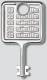 Siedle Schlüssel silber für Montagerahmen MR 511/512/513/514/524-...VARIO511