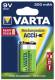 9V battery VARTA ''POWER ACCU Ready2Use'', Ni-MH, 200mA, type 9V block, blister of 1