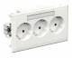 Schneider Electric 5940112 Schneider 3-way socket with label for channel installation CYB-PS pearl.