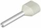 Weidmüller H0,5/16D ZH W Aderendhülse 0,5qmm 10mm DIN weiß 9037390000