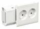 Schneider Electric 5951511 Schneider double socket without label for channel installation CYB-PS pearl.