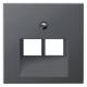 JUNG A569-2BFPLUAANM cover f.IAE / UAE, junction box Serie A anthracite matt