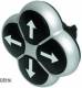 Moeller 279414 EATON M22S-D4-*-* Push button 4-way momentary black ring