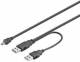 Goobay 93587 USB 2.0 Hi-Speed ??Dual-Power Cable - USB 2.0 connector (Type A) USB 2.0 connector (Type A)> USB 2.0 mini plug (type B, 5-pin)