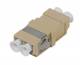 LWL-Kupplung,LC-Buchse/LC-Buchse, 50/125u Multimode OM2, beige, duplex, PC, ohne Flansch, Synergy 21,