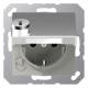 Jung A1520BFKLSLAL SCHUKO Steckdose Klappdeckel Schloss Serie A aluminium