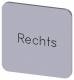 Siemens 3SU19000AF810AH0 Bezeichnungsschild 22x22mm silber Rechts