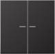 Jung AL10921STRFD KNX RF Taster 2f.Aluminium lackiert Serie LS dark