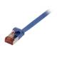 Patchkabel RJ45, CAT6 250Mhz, 0,25m blau, FTP(U/FTP), TPE(Superflex), Flach, Synergy 21,