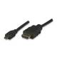 ALLNET ALL-HDMI-Micro-1m Kabel Video HDMI-HDMI (MicroD), ST/ST, 1m, 4k/60Hz, schwarz, für z.b. Raspberry