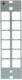 Telegärtner Patch Panel LWL,zbh. Blende, LC-Duplex 6x, 3 HE/7 TE - Frontplatte