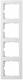 GVS G0804CW GVS cover frame 4-fold white