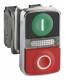 Schneider Electric XB4BW73731B5 Double pushbutton, m.LED module 24V 1S1Ö gn flat / red above.