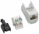 ABN BP115 -RJ45 adapter o.Patchkabel, f.3Pkt. Square Cat.6A module 90 degree, socket
