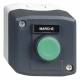 Schneider Electric XALD101 Schneider Gehäuse Schild MARCHE grün 1S mit 1Taster
