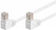 Goobay 96068 CAT 5e Patchkabel 2x 90° gewinkelt, U/UTP, Weiß - CCA Kupfergemisch, 2x RJ45-Stecker 90° (8P8C)