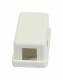Fiber optic sockets AP, 1-fold, pure white, with coupling, OM4 Multi Mode Erika-Violet, Synergy 21