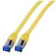Patchkabel RJ45, CAT6A 500Mhz, 0,15m, gelb, S-STP(S/FTP), TPE(Superflex), mit Cat.7 Rohkabel,