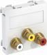 OBO Bettermann 6105186 OBO MTG-12R F RW1 Multimediaträger Audio/Video 3x Kupplung,Buchse-Buchse