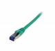Patch cable RJ45, CAT6A 500Mhz, 0.15m, green, S-STP(S/FTP), TPE(Superflex), AWG26, Synergy 21