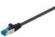 Goobay 95607 CAT 6a Patchkabel, S/FTP (PiMF), Schwarz - LSZH halogenfrei, Kupfer