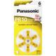 Panasonic 48830 Hearing Aid Button Cell PR70 (PR10) - zinc-air battery, 1.4V