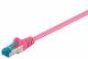 Goobay 94144 CAT 6a Patchkabel, S/FTP (PiMF), Magenta - LSZH halogenfrei, Kupfer