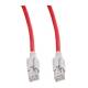 Patchkabel RJ45, VC LED, CAT6A 500Mhz, 2m, rot, LED in den Steckern!