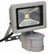 McShine LED outdoor spotlight with motion detector, 10W, IP44, 900 lm, neutral white