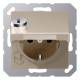 Jung A1520BFKLSLCH SCHUKO Steckdose Klappdeckel Schloss Serie A champagner
