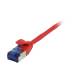 Patch cable RJ45, CAT6A 500Mhz, 10m, red, U/FTP, slimline round d=3.8mm, TPE (Superflex), AWG32, Synergy 21
