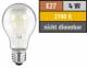 LED Filament Glühlampe McShine ''Filed'', E27, 4W, 470lm, warmweiß, klar