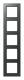 Jung A5585BFANM frame 5 for shatterproof for horizontal and vertical combination.