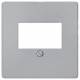 Siemens Abdeckplatte 55x55mm 5TG12562 TAE/Lautsprecher alu-metallic I-System