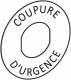 Schneider Electric ZBY9160 Schneider sign 60mm yellow COUPURE D'URGENCE for Pilzdr.NOT-OFF