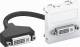 OBO Bettermann 6104754 OBO MTG-DVI F RW1 Multimediaträger DVI m Kabel,Buchse-Buchse 45x45mm rws 
