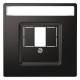 Merten MEG4250-6034 central plate rectangular cutout and writing anthracite