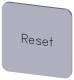 Siemens 3SU19000AF810DU0 label 22x22mm silver Reset