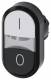 Siemens 3SU10013AB610AK0 double push button illuminated 22mm round white I black O