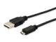 Equip USB-A2.0->Micro-B St/St 480Mbps 1.00m PVC Polybeutel