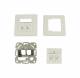 Synergy 21 S216330/S216319 Boxes TP,UP,2-fold,CAT6A, Keystone Slim-line, pure white