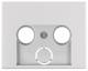 12017013 Berker central piece f., Aerial socket 2 u. 3hole K.5 aluminum
