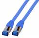 Patchkabel RJ45, CAT6A 500Mhz, 0,15m, blau, S-STP(S/FTP), TPE(Superflex), mit Cat.7 Rohkabel,