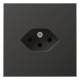Jung AL1520-13SEVAN socket 10A deep Swiss standard type 13 LS aluminum anth.