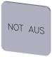 Siemens 3SU19000AF810AS0 label 22x22mm silver emergency stop